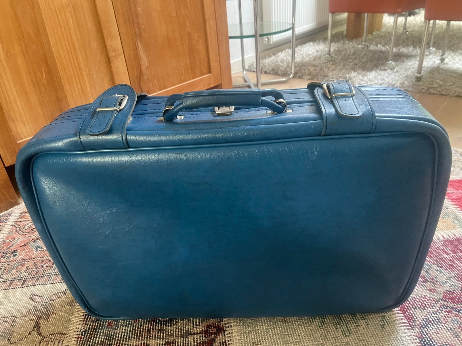 Retro koffer, Ophalen, Hard kunststof, 45 tot 55 cm, Zo goed als nieuw
