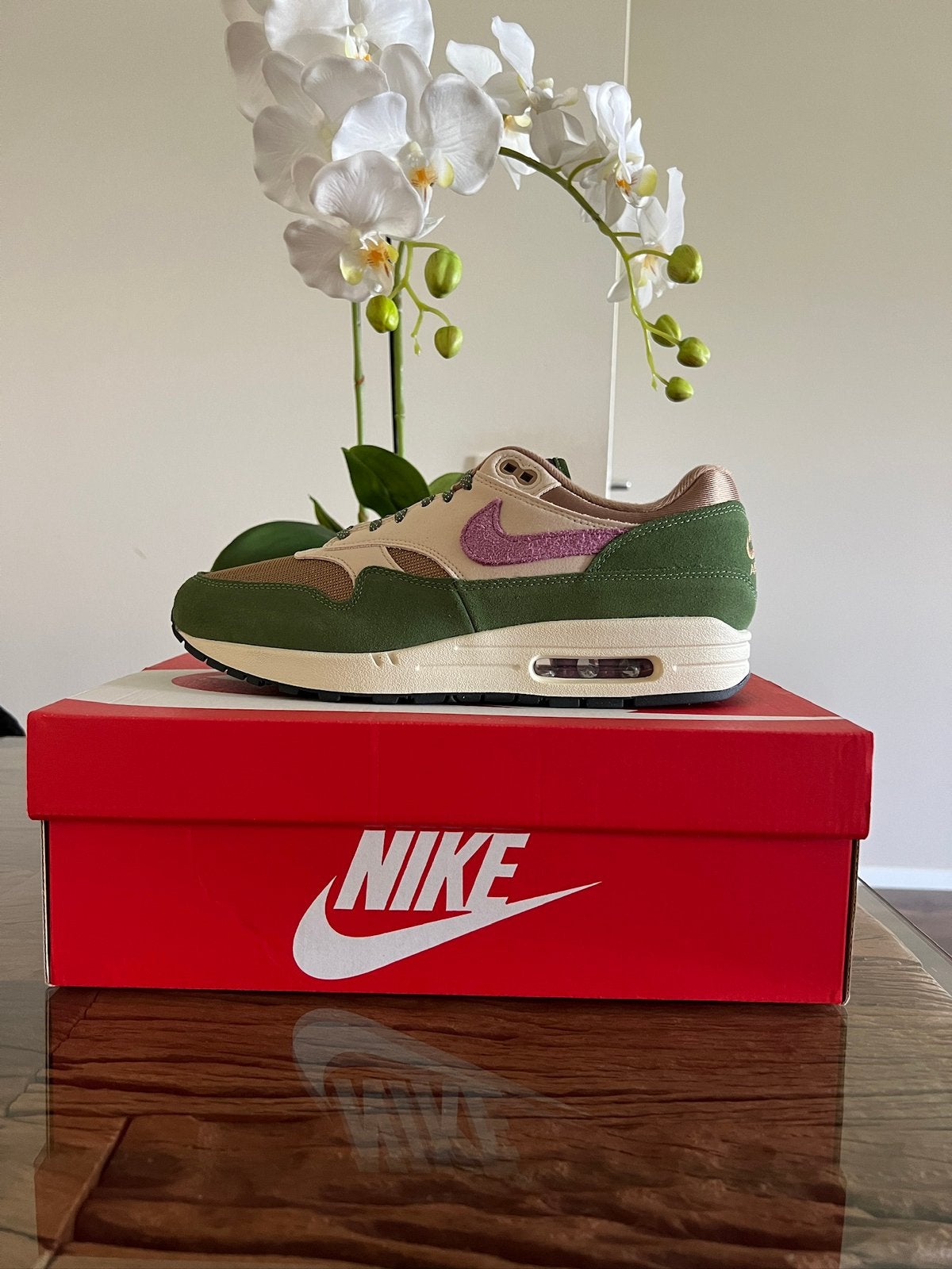 Nike Air Max 1 SH Treeline 42,5 - 44 - 45, Kleding | Heren, Ophalen of Verzenden, Nieuw