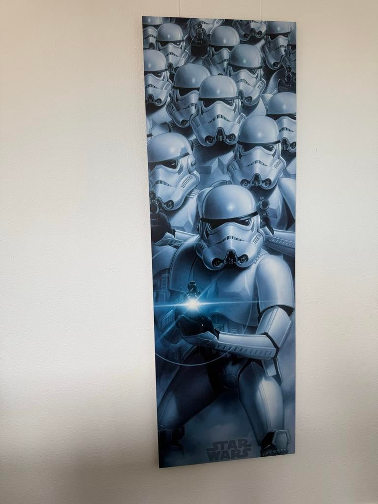 Star Wars Stormtrooper print op hout - 156x52 cm, Ophalen