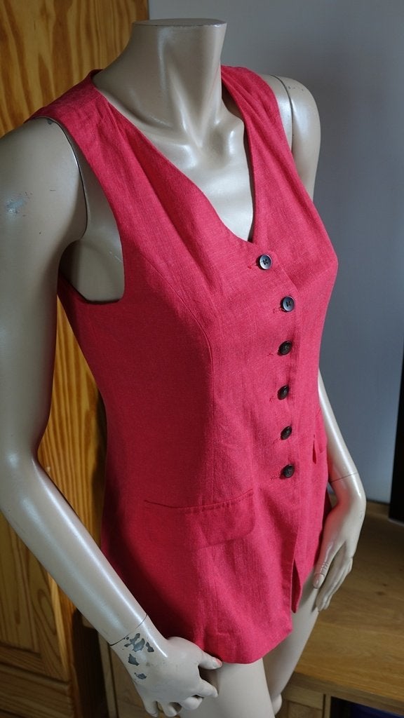 nieuwe rode gilet, Verzenden, Nieuw, Maat 36 (S), Rood