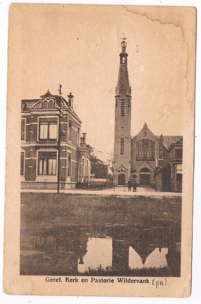 6 / WILDERVANK : Geref. Kerk en Pastorie, Verzenden, 1920 tot 1940, Gelopen, Groningen
