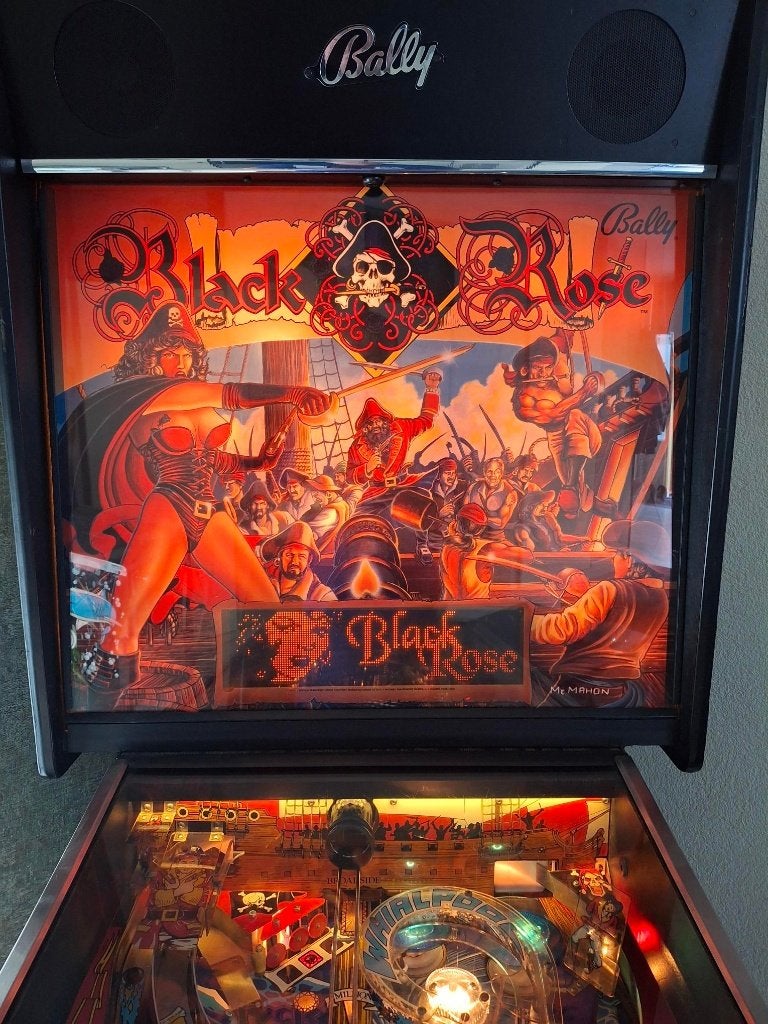 Flipperkast Black Rose, Ophalen, Gebruikt, Mechanisch, Bally