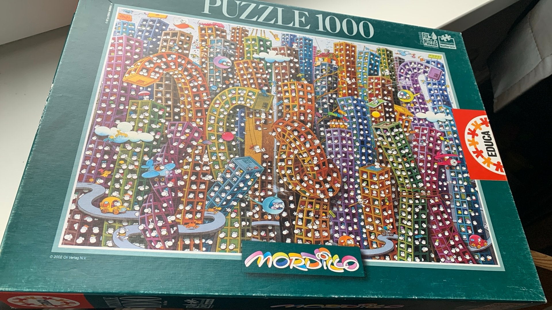 Mordillo Concrete Jungle., Ophalen of Verzenden, 500 t/m 1500 stukjes, Gebruikt, Legpuzzel