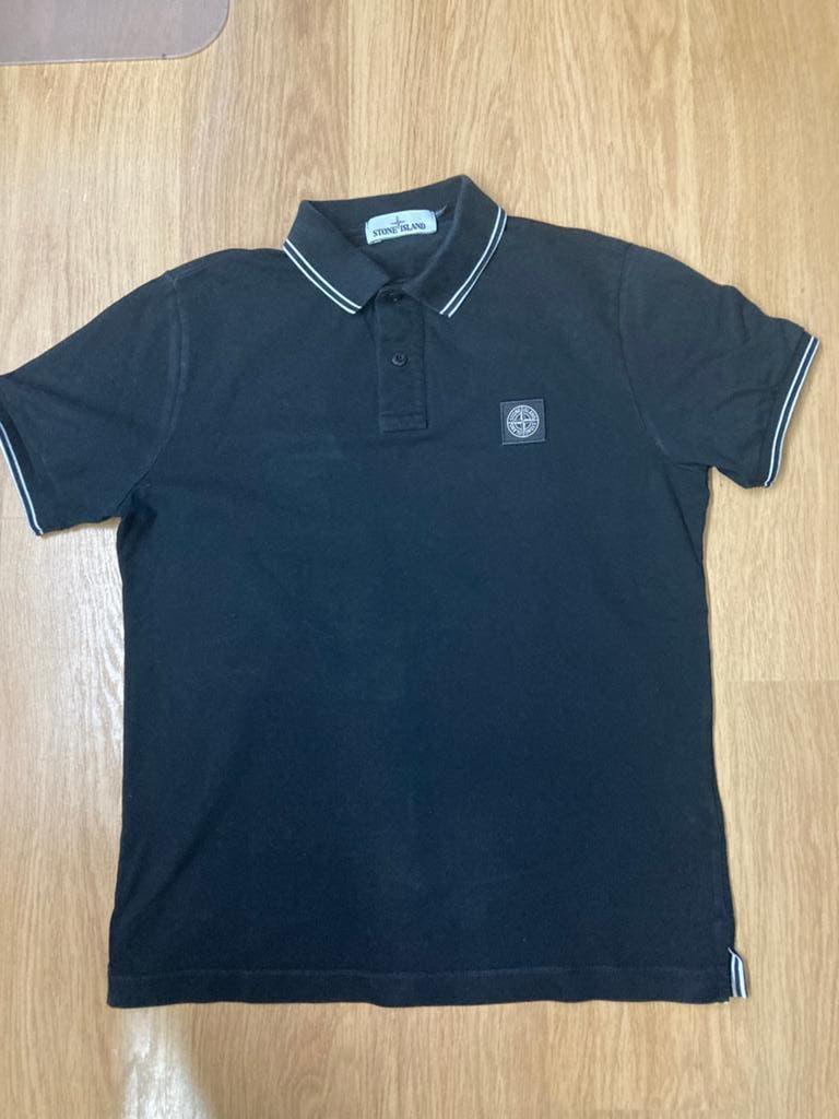 Stone Island Polo - L - Zwart - Authentiek - Logo op borst, Kleding | Heren, Maat 52/54 (L), Zwart, Ophalen of Verzenden, Stone Island