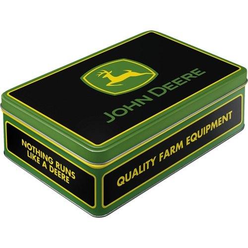 John Deere Quality tractor voorraadblik reclame trommel blik, Info@deconoord.nl, Deco Noord, Nieuw, Ophalen of Verzenden