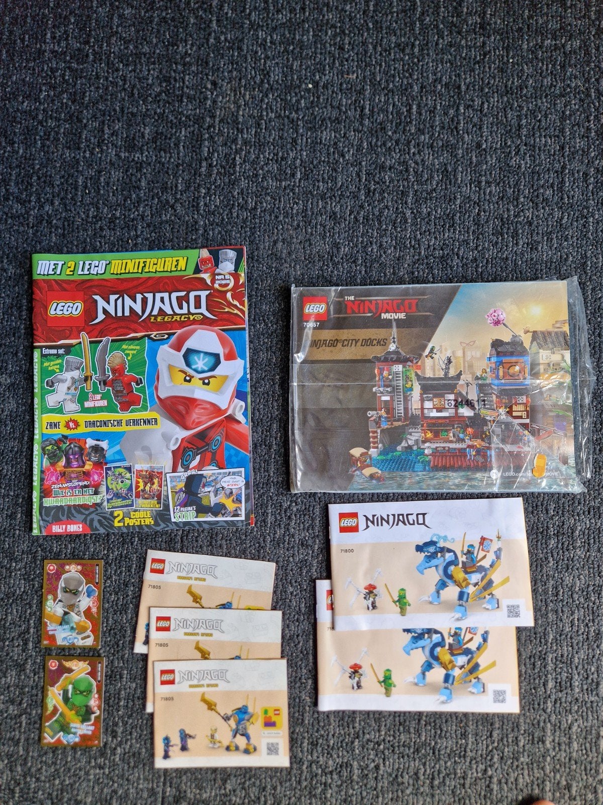 LEGO Ninjago set met tijdschrift en instructieboekjes, Gebruikt, Lego, Ophalen of Verzenden, Inclusief instructies