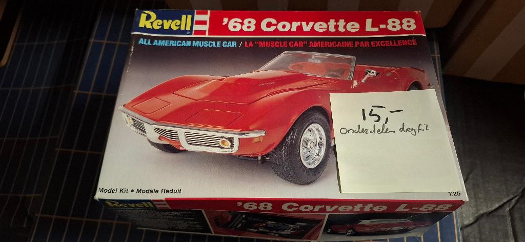 Revell '68 Chevrolet Corvette L-88, Hobby en Vrije tijd, Modelbouw | Auto's en Voertuigen, Zo goed als nieuw, Auto, Groter dan 1:32