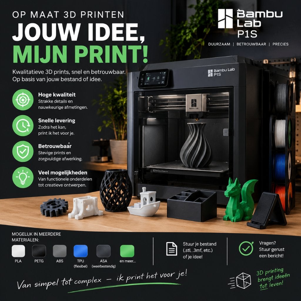 3D Printservice, Ophalen of Verzenden, Nieuw