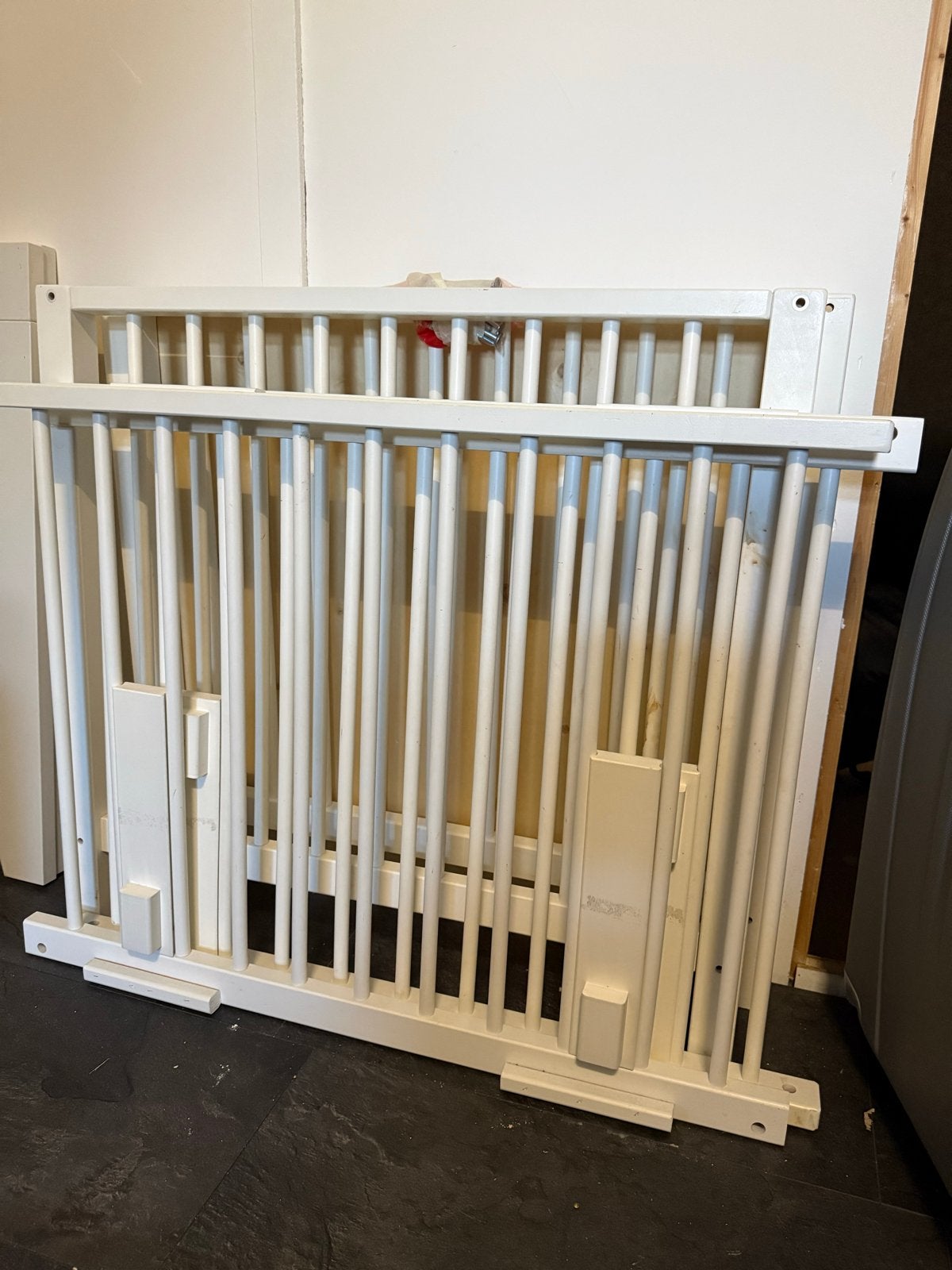 Witte box, Kinderen en Baby's, Ophalen, Gebruikt, Vierkant, In hoogte verstelbaar