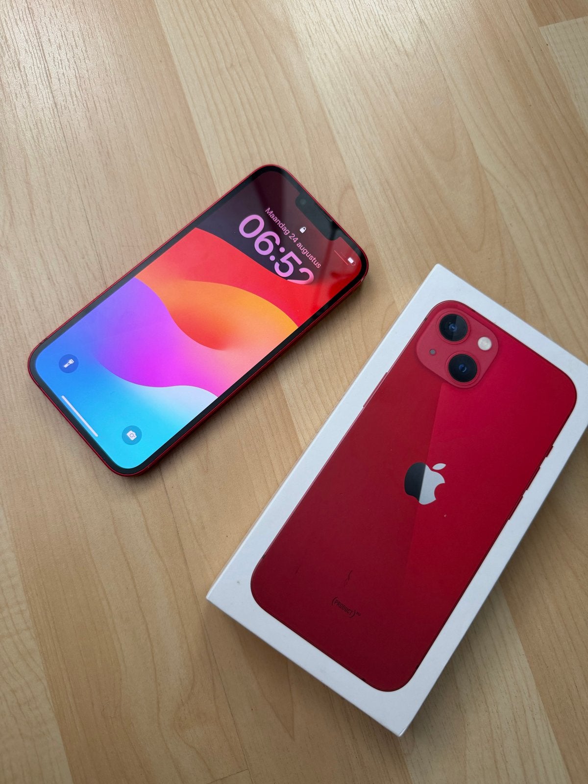 iPhone 13 Rood 128GB - 88% batterij, krasvrij, 128 GB, 88 %, IPhone 13, Ophalen of Verzenden