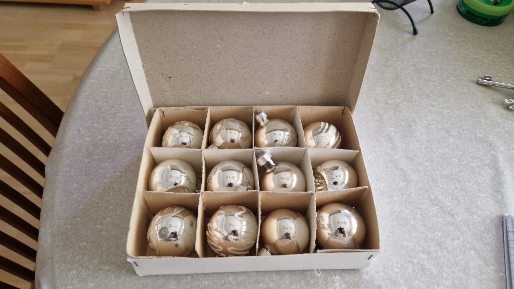 vintage glazen kerstballen, Ophalen of Verzenden, Zo goed als nieuw