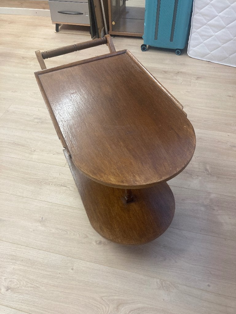 Vintage houten theewagen / serveerwagen, Ophalen