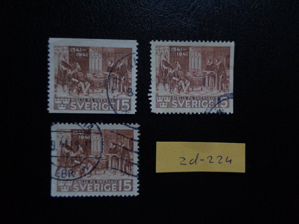 zweden - herdenken van de bijbel 1941 (zd-224), Ophalen of Verzenden, Zweden, Gestempeld
