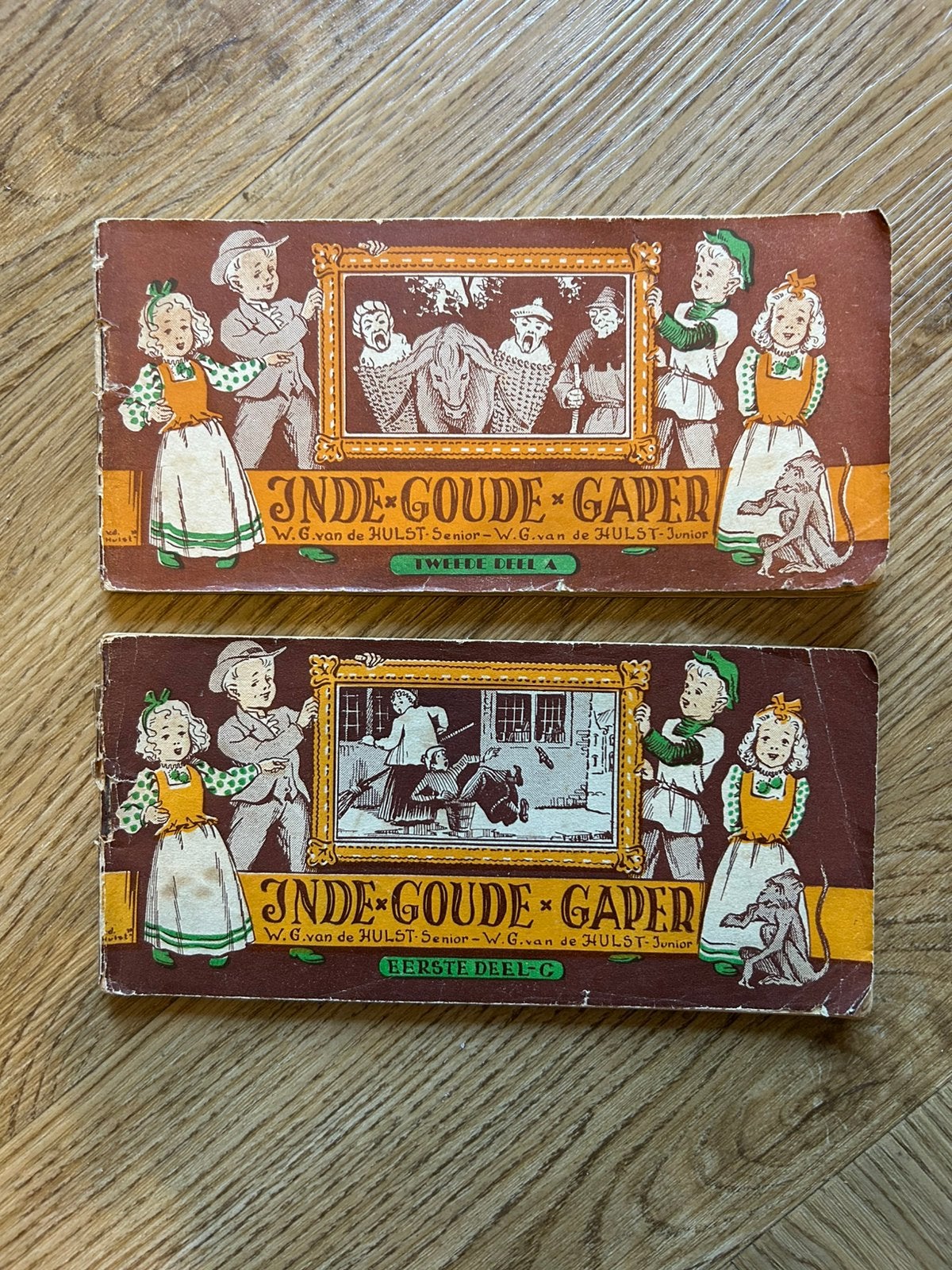 2x Inde Goude Gaper - Eerste deel A + C - Trouw - W.G Hulst, Gelezen, W.G van de Hulst, Ophalen of Verzenden, Meerdere stripboeken