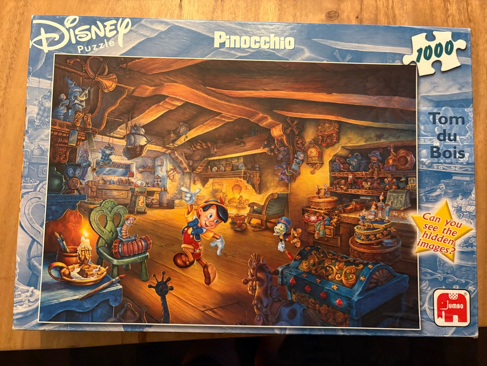 Disney Pinocchio Legpuzzel 1000 stukjes - Jumbo, Ophalen of Verzenden, 500 t/m 1500 stukjes, Zo goed als nieuw, Legpuzzel