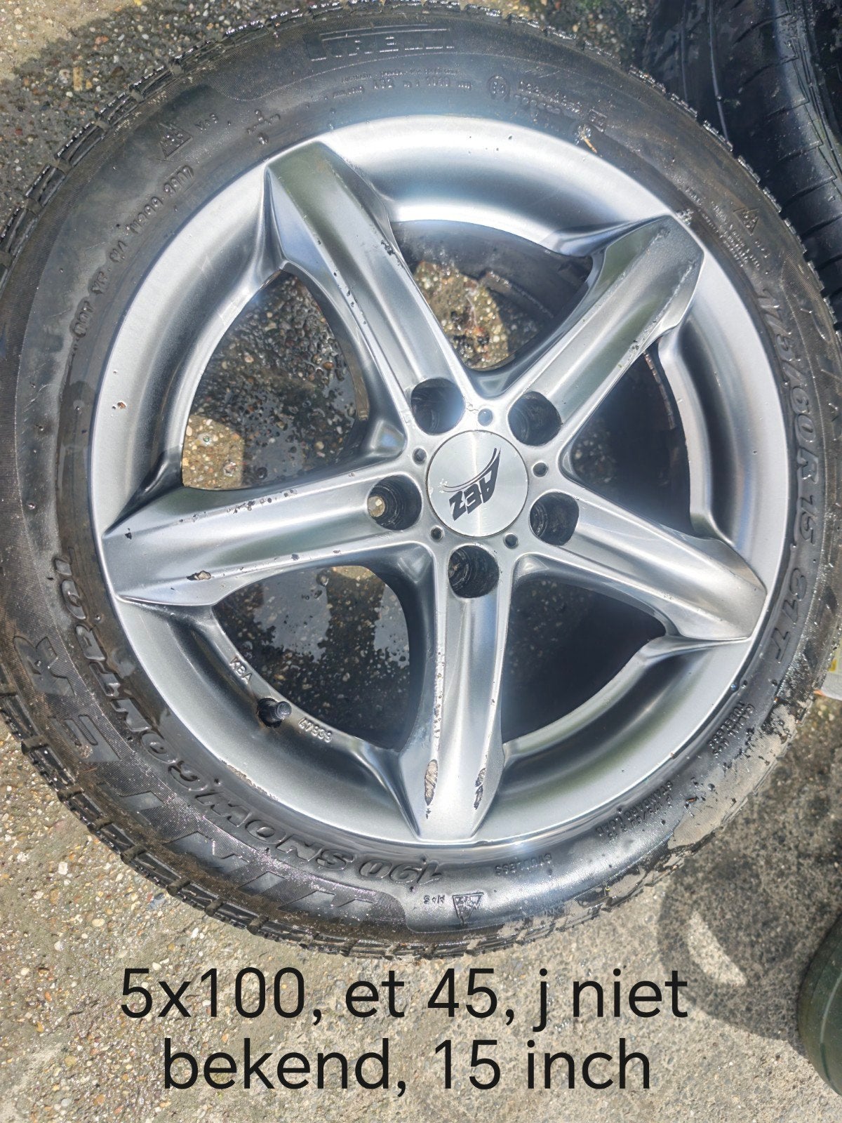 5x100 aez velgen 15inch, Ophalen