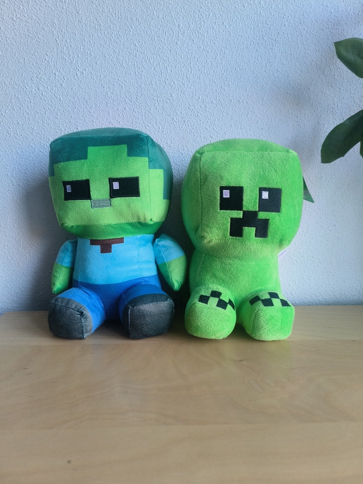 Minecraft Knuffels: Creeper en Steve Popetjes, Gebruikt, Overige karakters, Overige typen, Ophalen of Verzenden