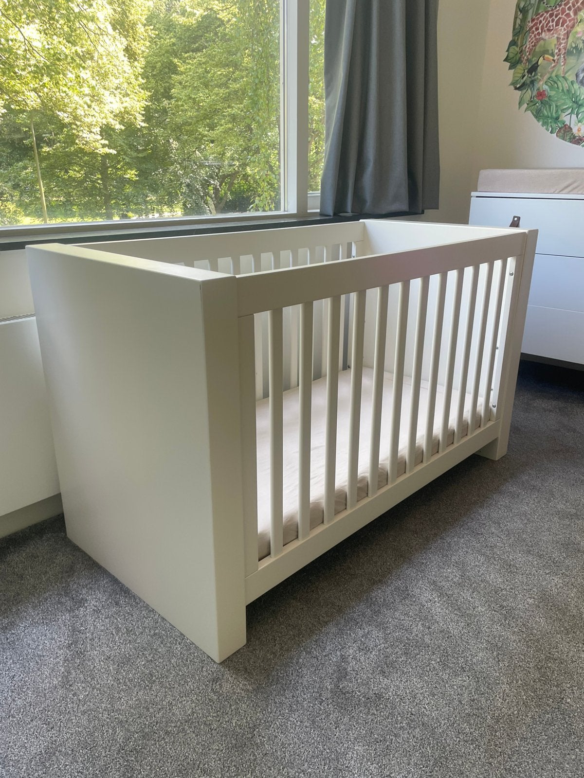 Kidsmill Alaska Ledikant - Wit, 70 tot 85 cm, Zo goed als nieuw, Lattenbodem, 140 tot 160 cm