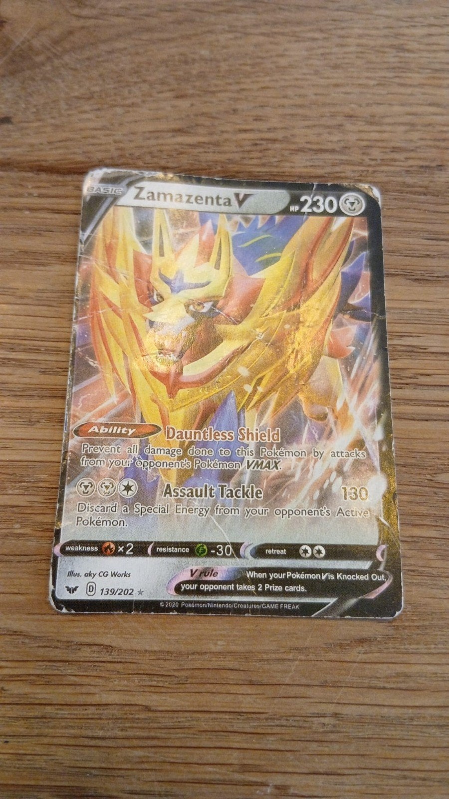 Pokémon Kaart Zamazenta V (230 HP) - Gebruikt, Ophalen of Verzenden, Nieuw, Losse kaart, Foil