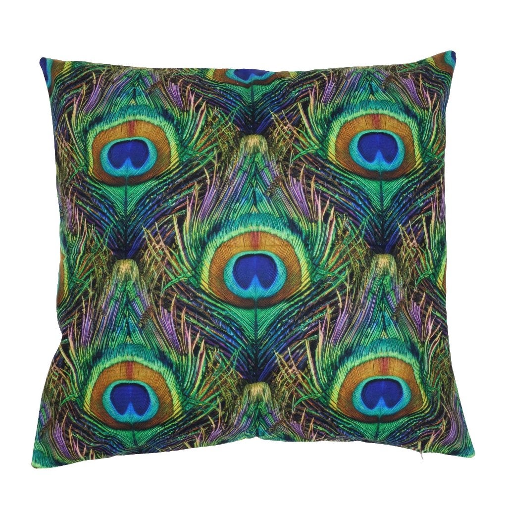 Kussenhoes Pearl Peacock Pauw veren 45 x 45 cm, Dekussenkraam@gmail.com, De kussenkraam, Nieuw, Jipsingbourtangerweg 155