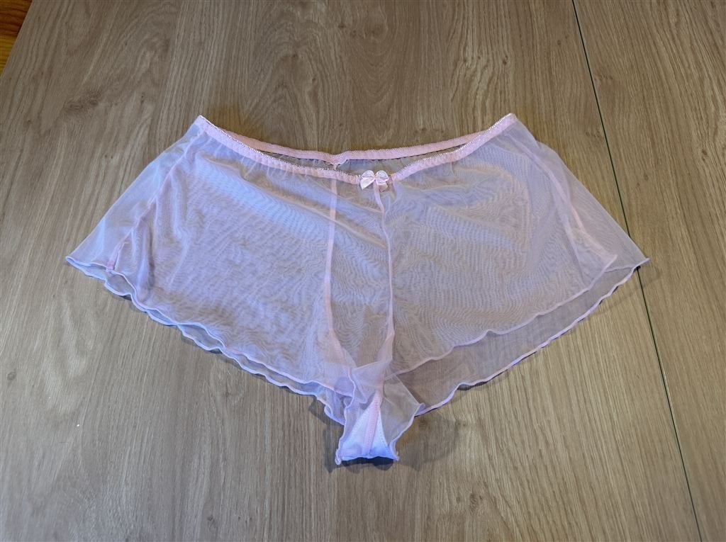 Vintage Transparante Slip Lichtroze - Retro Lingerie, Kleding | Dames, Ophalen of Verzenden, Roze, Slip