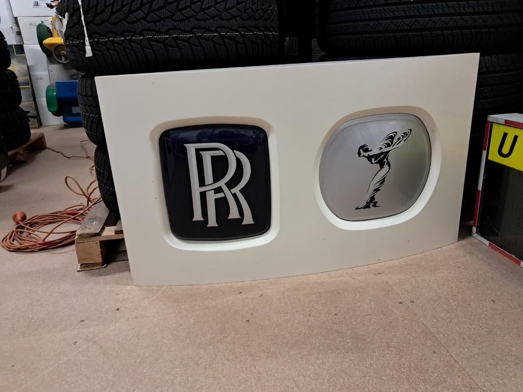 Exclusieve Rolls Royce reclame plaat 100cm / 50cm Uniek!!, Ophalen, Reclamebord, Eu, Gebruikt