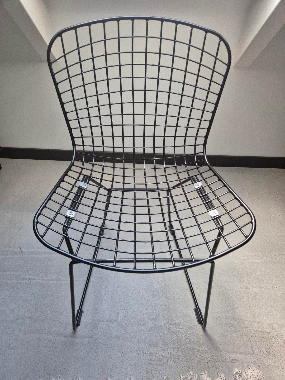 Zwarte metalen draadstoel - Modern design, Ophalen, Modern, Industrieel, Zwart, Zo goed als nieuw