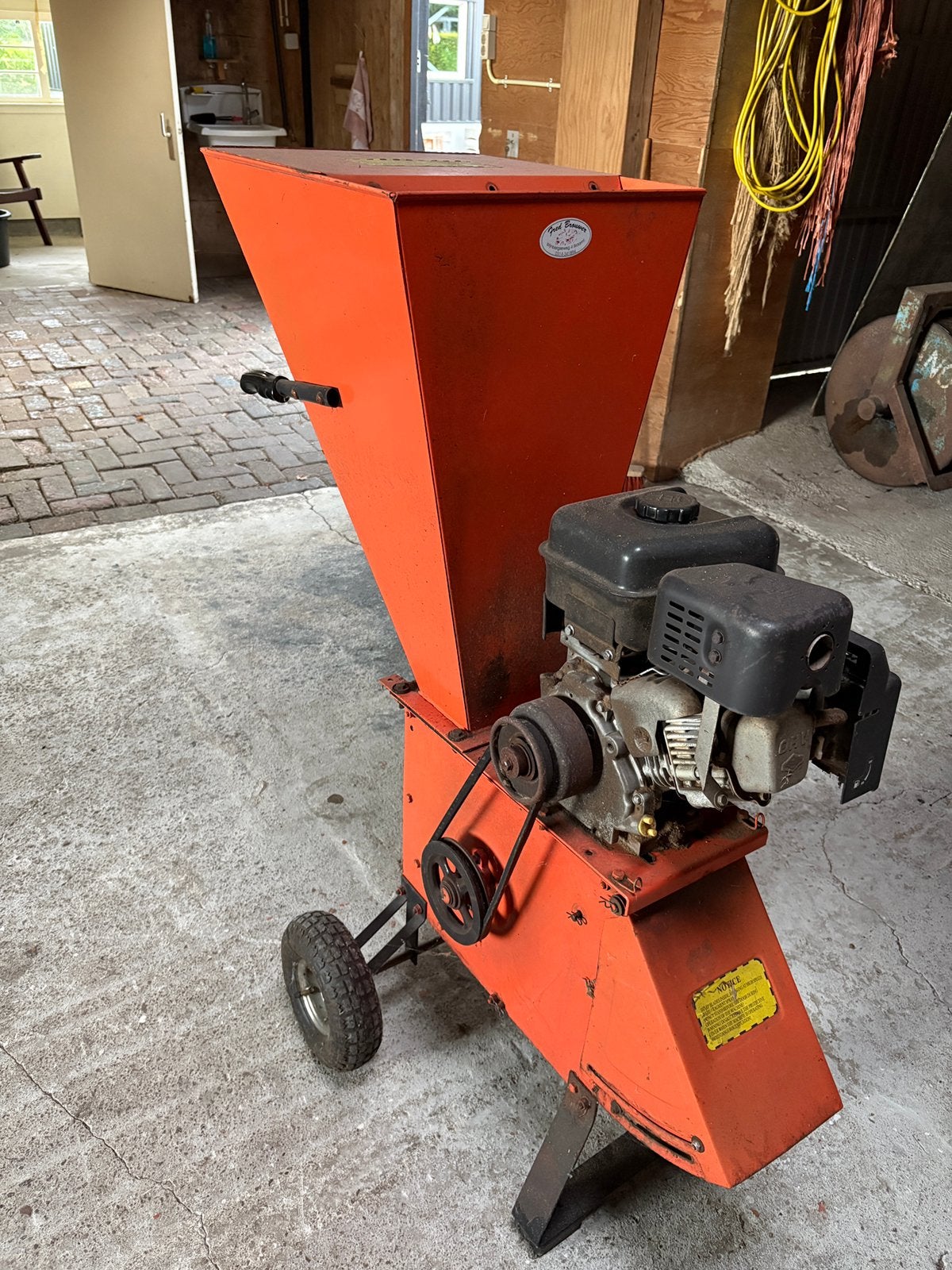 Hakselaar, versnipperaar met B&S motor, degelijke machine, Ophalen, Zo goed als nieuw, Benzine