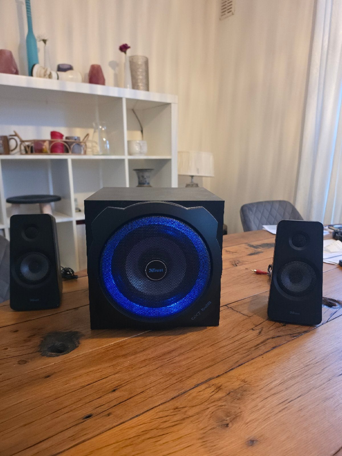 2.1 Speakerset - LED - SUBWOOFER - 120WATT, Computers en Software, Pc speakers, Ophalen of Verzenden, Gebruikt, Audiokanaal 2.1