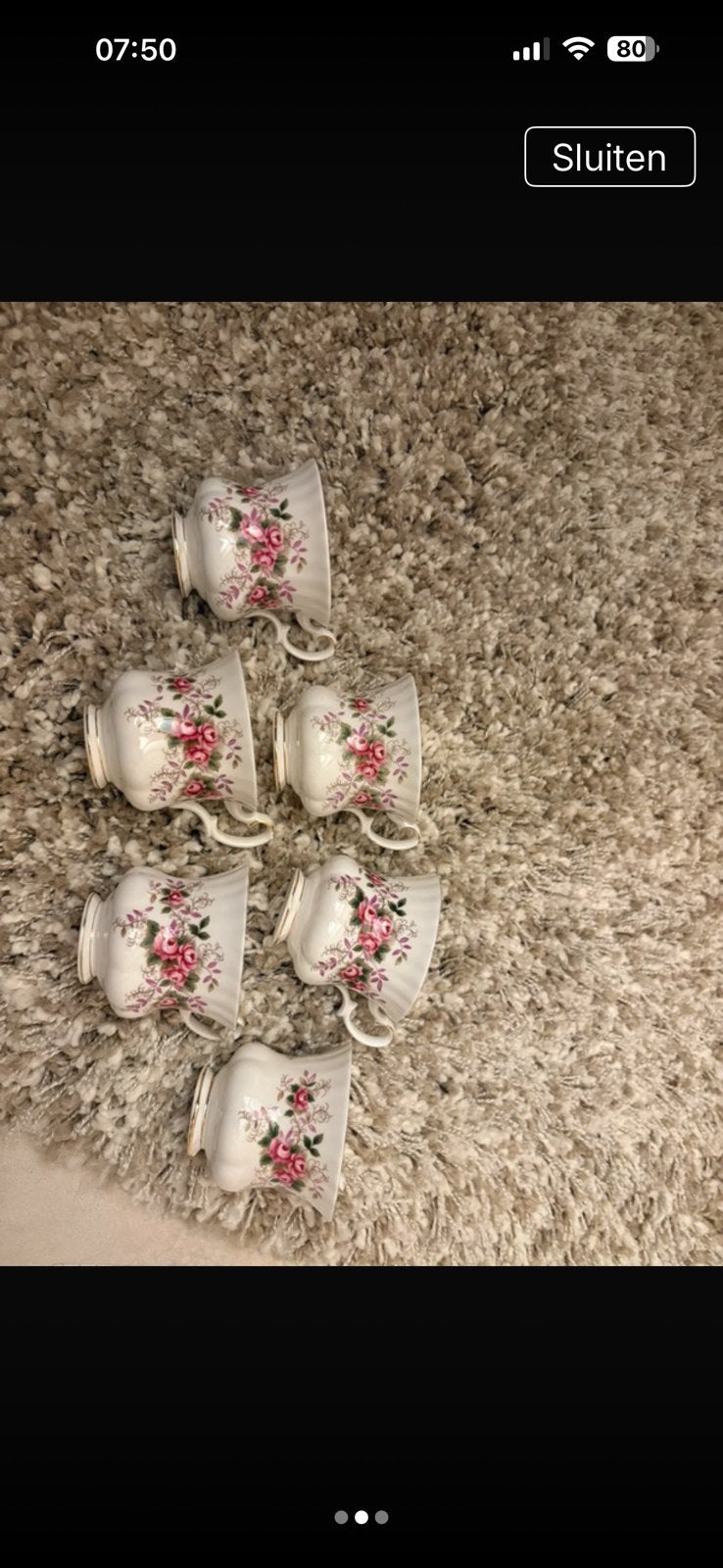 Lavender rose 6 kop en schotel, Ophalen of Verzenden, Zo goed als nieuw