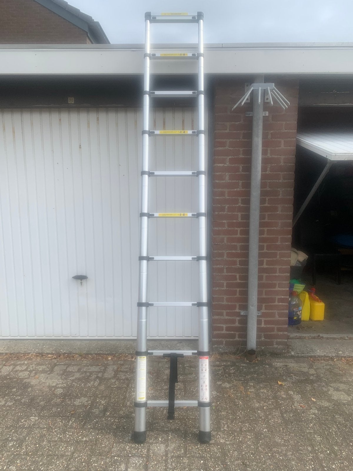 Telescopische ladder 3 meter - Zo goed als nieuw, Doe-het-zelf en Verbouw, Ladders en Trappen, Ophalen, Zo goed als nieuw, Ladder