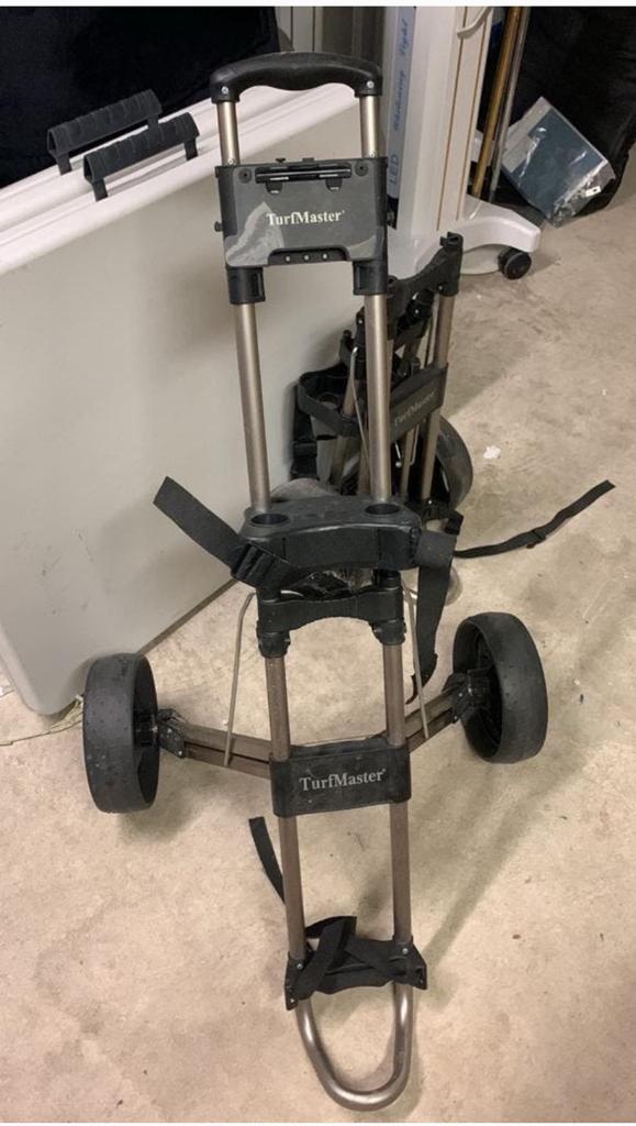 Golfkar Turfmaster, Sport en Fitness, Golf, Zo goed als nieuw, Golfkar, Ophalen