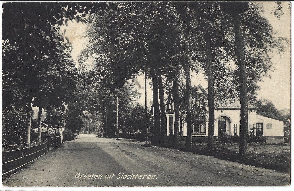 Slochteren, Groeten uit Slochteren, Ophalen of Verzenden, 1920 tot 1940, Gelopen, Groningen