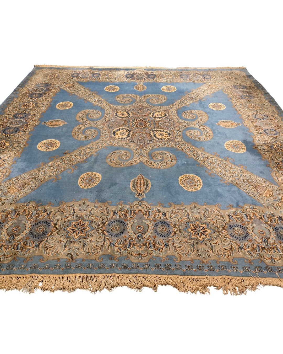 Groot Perzisch tapijt VIERKANT 350x350 wollen vloerkleed, 1185VB, De handelmaatschappij, 200 cm of meer, Ophalen of Verzenden