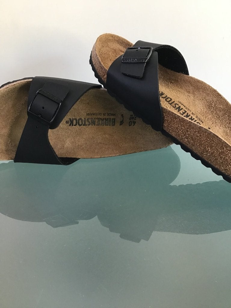 Birkenstock 40 Madrid zwart | Nieuw! | Gratis verzenden, Slippers, Verzenden, Zwart, Nieuw