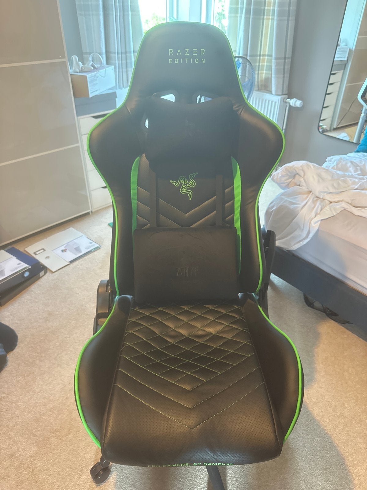 Razer Tarok Pro Gaming Bureaustoel - Zwart/Groen, Ophalen, Gebruikt, Zwart, Gaming bureaustoel