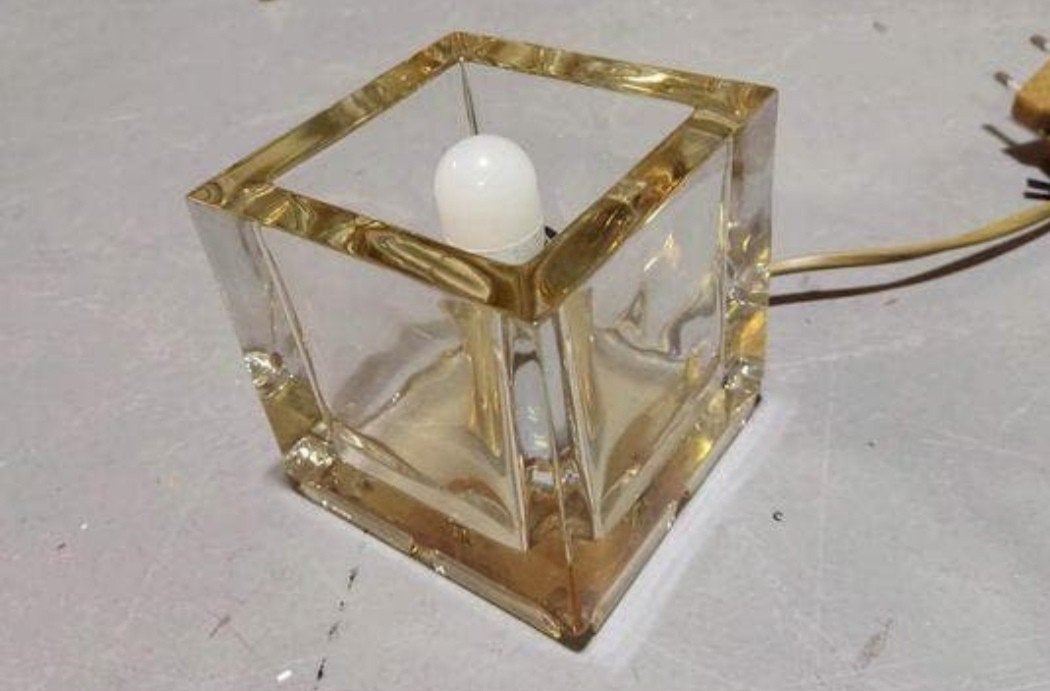 Vintage design ice cube tafellamp, Nachtmann Leuchten, Ophalen, Tweedehands, Tweedehands, Tweedehands