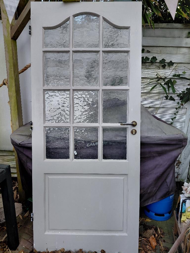 Stompe binnendeur met slot, Doe-het-zelf en Verbouw, Deuren en Horren, Ophalen, Gebruikt, 80 tot 100 cm, Binnendeur