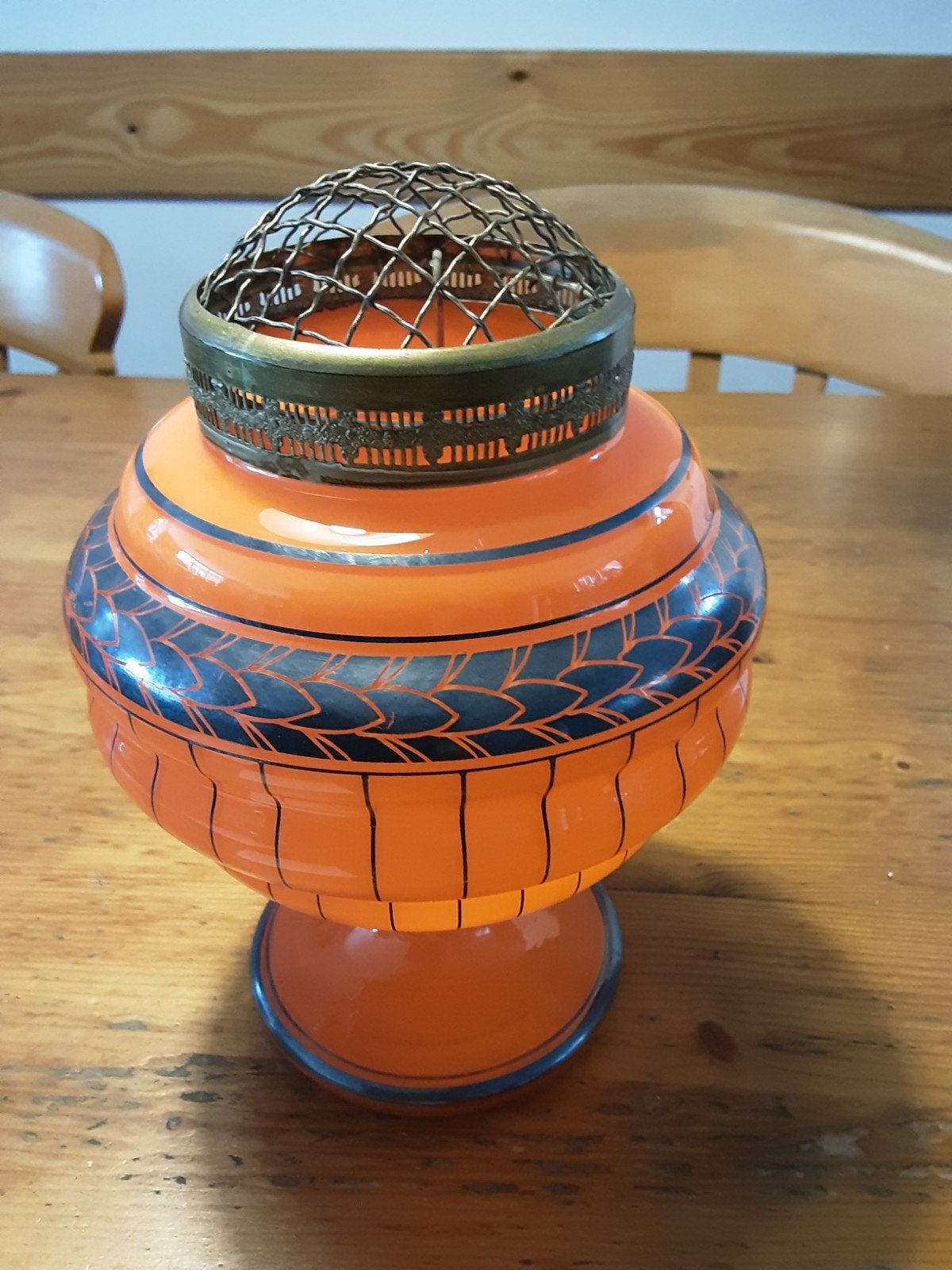 Art deco Tango rozenvaas met Metalen Rooster, Antiek en Kunst, Ophalen of Verzenden