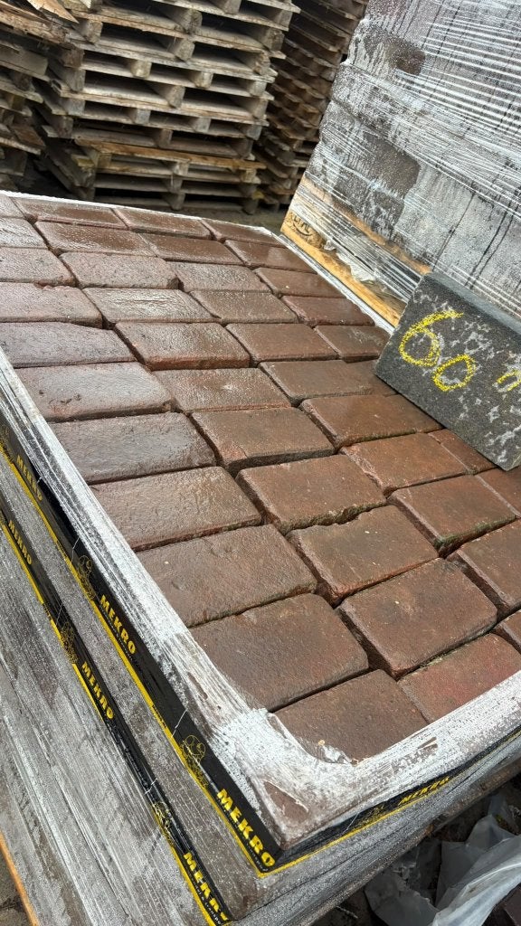 Gebakken Klinker Kei Rood/Paars 60m2, Ophalen of Verzenden, Zo goed als nieuw, 10 m² of meer, Klinkers