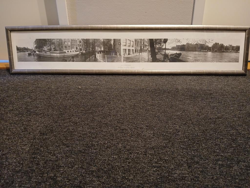 Schilderij Amsterdam-Amstel- Groenburgwal, Ophalen, Zo goed als nieuw, Schilderij, 100 tot 125 cm