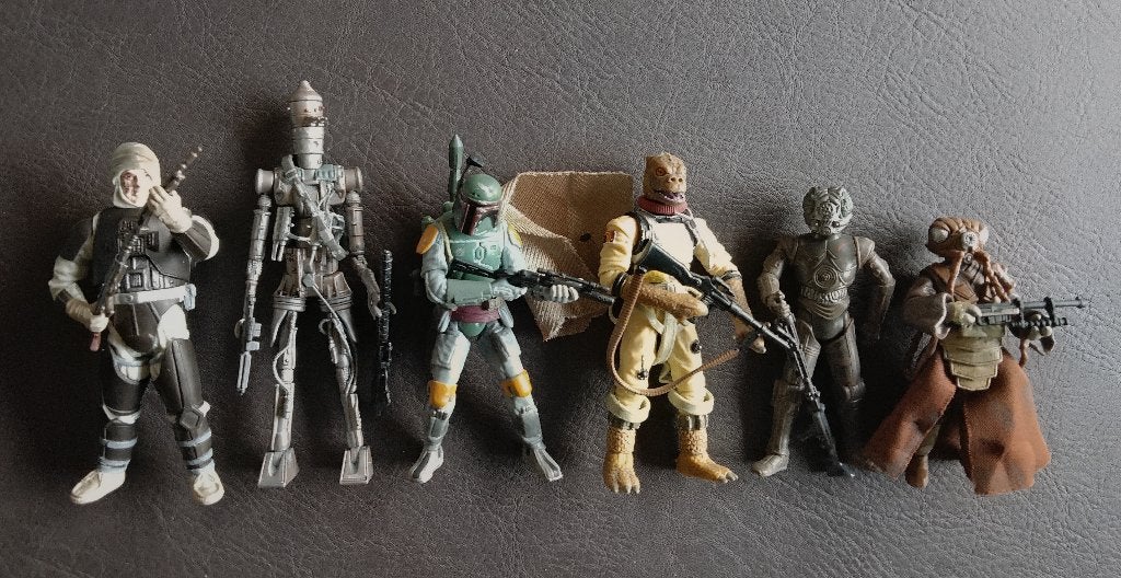 Star Wars vintage Bounty Hunters Boba Fett IG-88 Black Serie, Ophalen of Verzenden, Zo goed als nieuw, Actiefiguurtje
