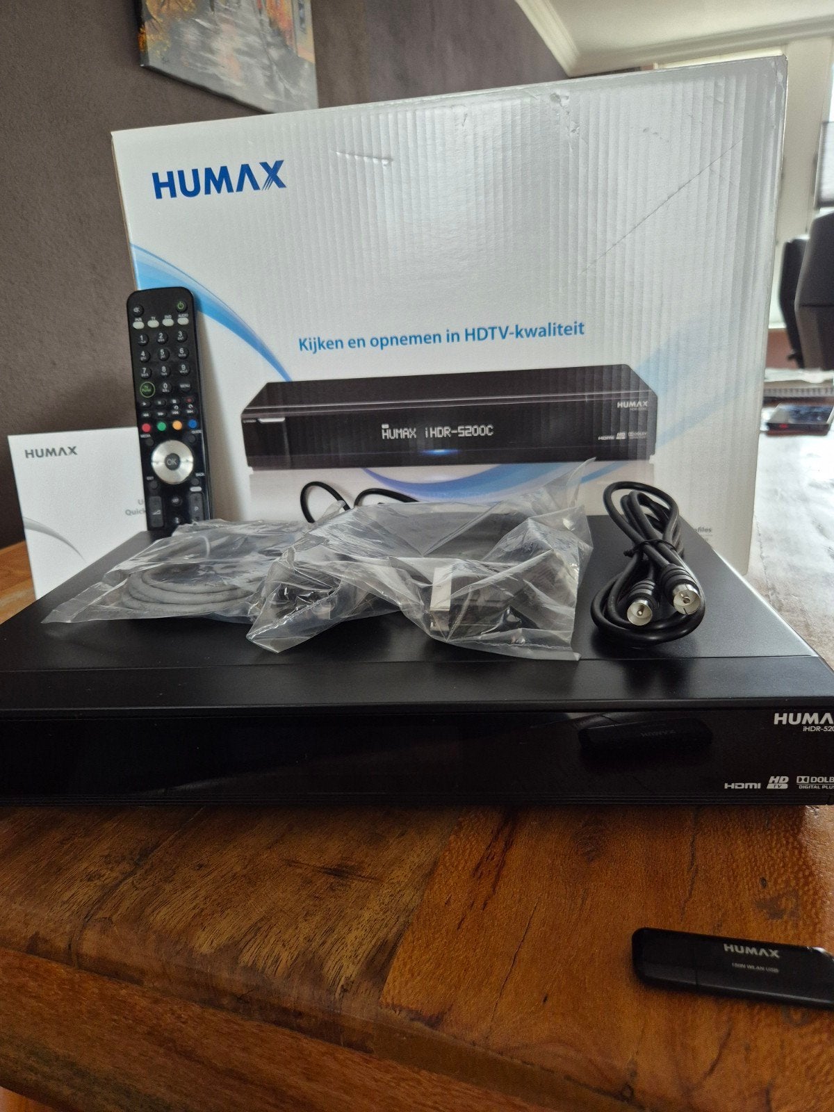 Humax iHDR-5200C HD Recorder met WiFi Dongle, Ophalen of Verzenden, Gebruikt, Harddiskrecorder