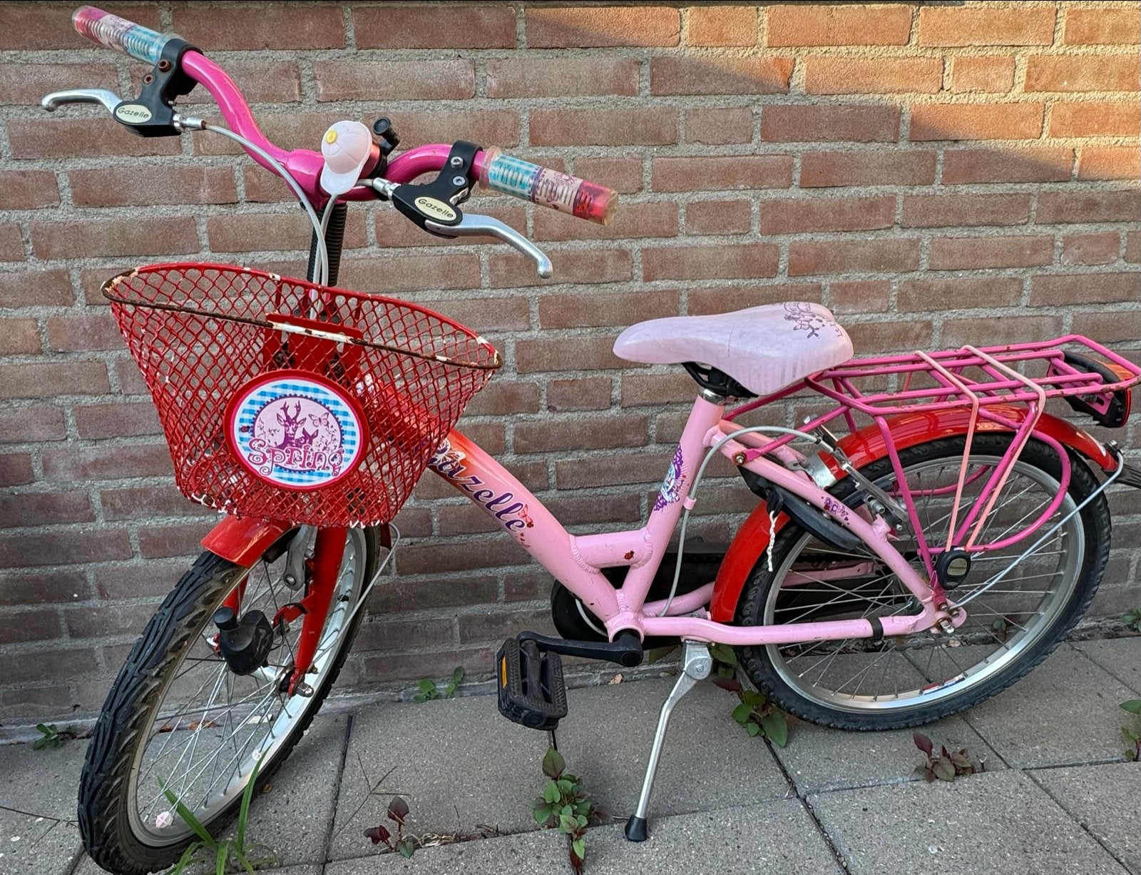 Gazelle Kinderfiets roze, Fietsen en Brommers, Fietsen | Kinderfietsjes, Ophalen, Gebruikt, Schijfrem, 16 tot 20 inch