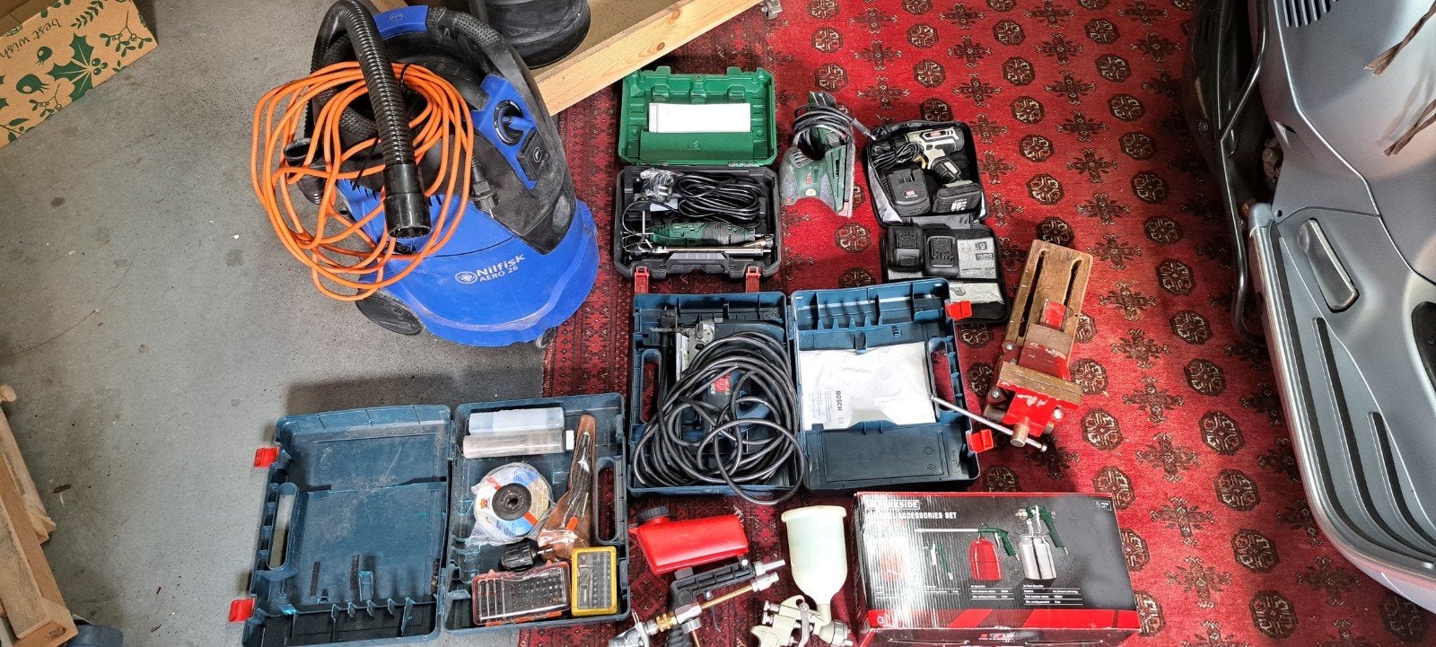 Partij electrisch gereedschap en handgereedschap, Ophalen, Gebruikt