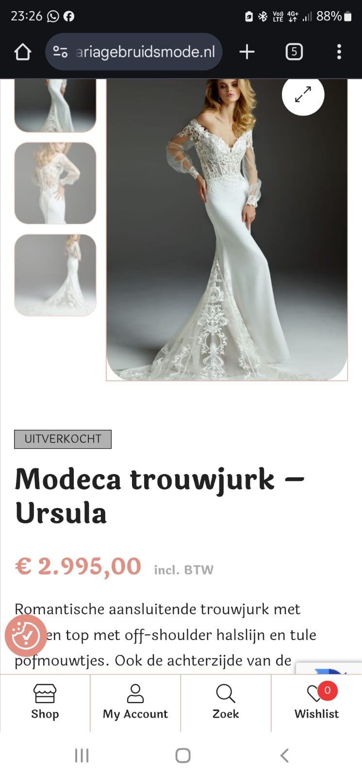 Trouwjurk ongedragen (retouches nog uit te voeren), Kleding | Dames, Ophalen, Trouwjurk, Wit, Nieuw