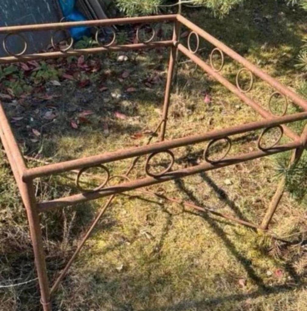 Brocante tafelonderstellen tuintafels, Ophalen, Zo goed als nieuw, Rechthoekig, Metaal