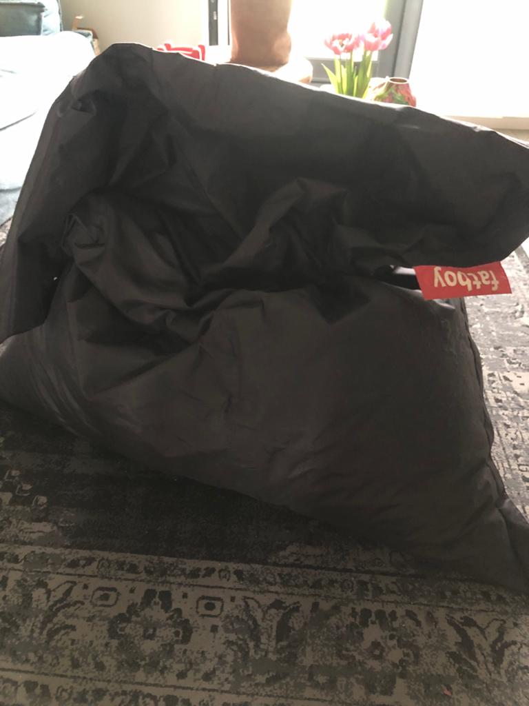 Fatboy Original Zitzak - Zwart, 140x180 cm, Huis en Inrichting, Zitzakken, Ophalen, Gebruikt, Zwart, Zitzak