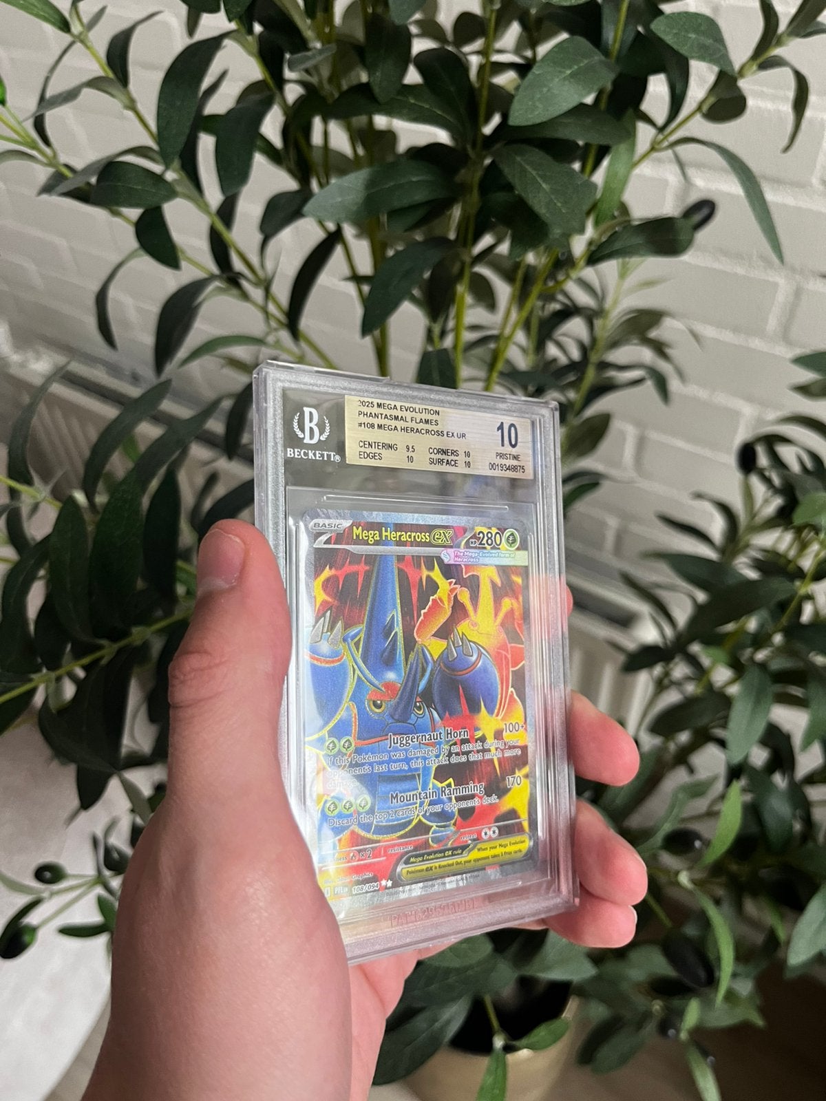 Mega Heracross EX BGS 10, Ophalen of Verzenden, Zo goed als nieuw