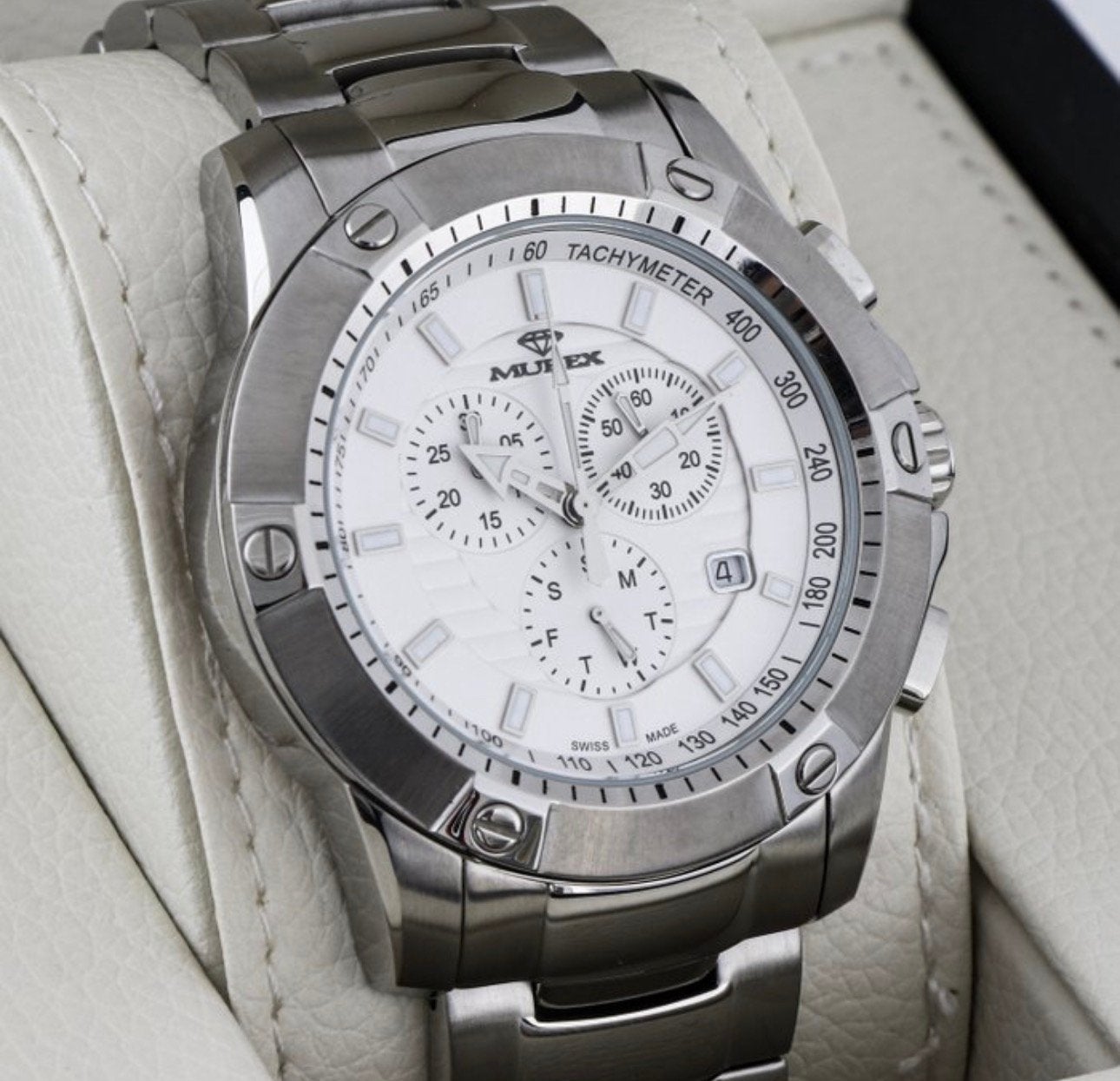 Murex chrono Swiss Made quartz, Ophalen of Verzenden, Nieuw, Zwart, Android